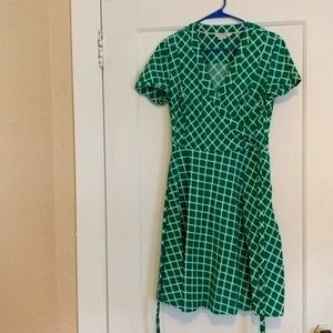 Green Boden wrap dress